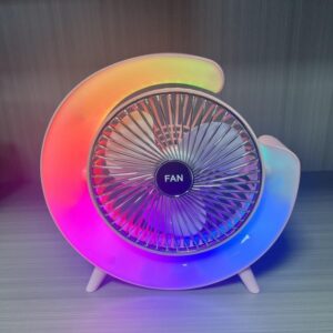 Night light desktop mini fan