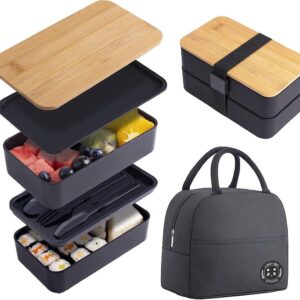 Japanese Double - Layer Lunch Box (Including Insulation Bag)