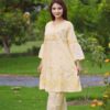 2 PCs women's stitched cotton embroidered shirt and trouser