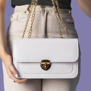 Girl's PU Leather Plain Shoulder Bag