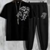 2 PCs men's lion 🦁 printed track suit - Image 2