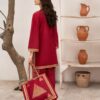 2 PCs women's stitched linen printed shirt and trouser - Image 3