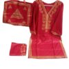 2 PCs women's stitched linen printed shirt and trouser