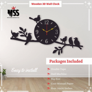 Analog Stylish Birds Design MDF Wall Clock